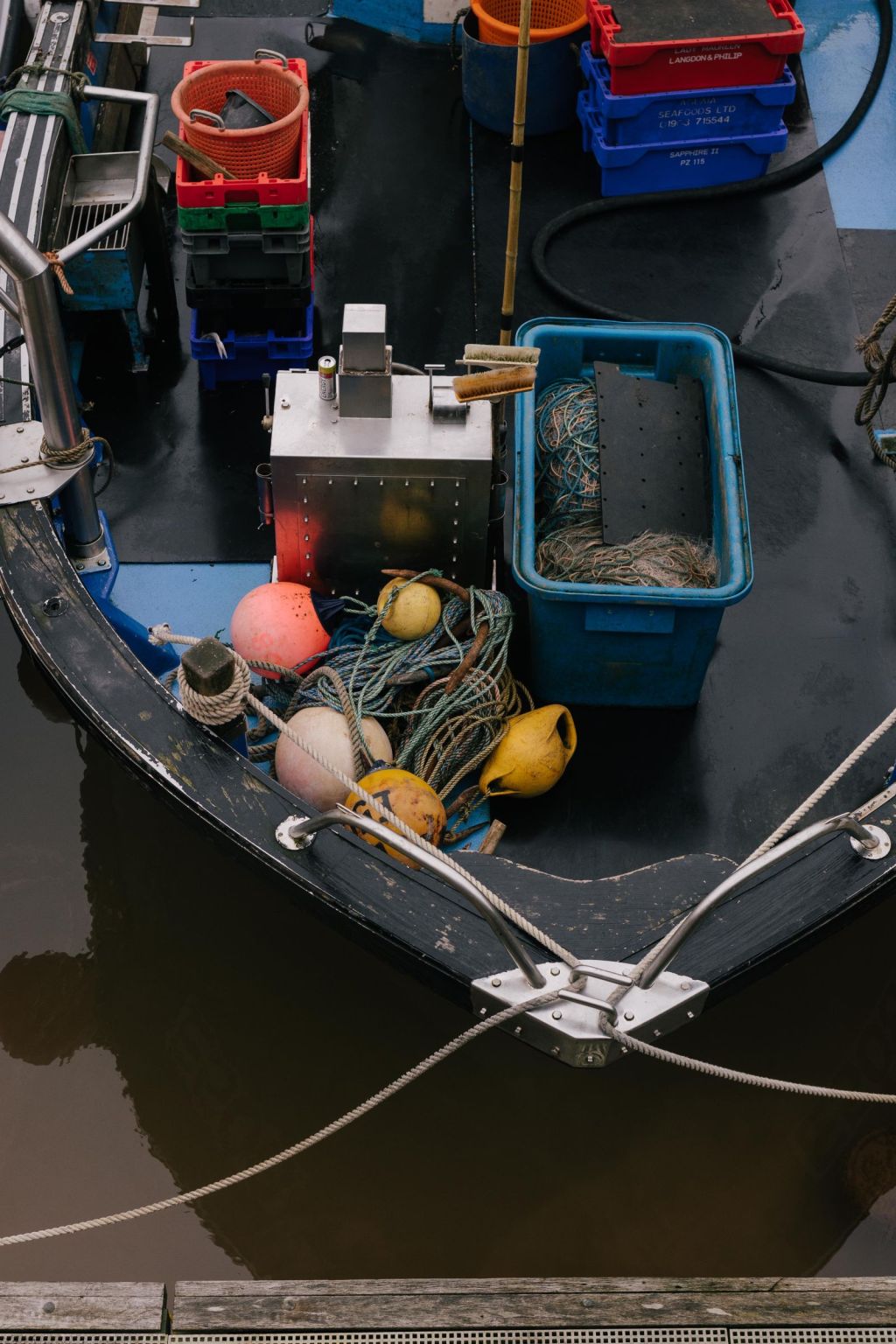 A small fishing boat on open water