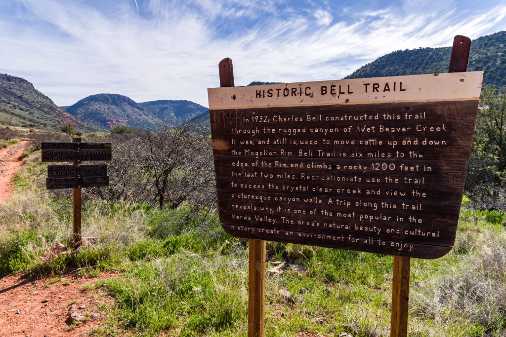 A trail through canyon country in Coconino National Forest
