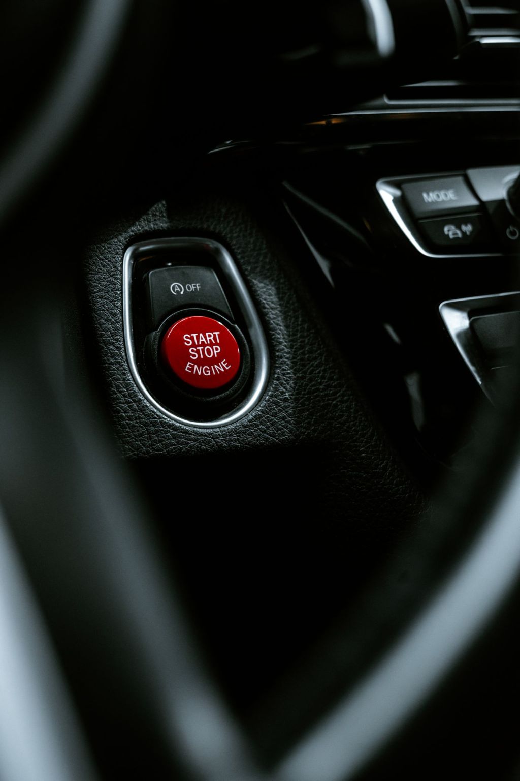 Controls on a vehicle dashboard